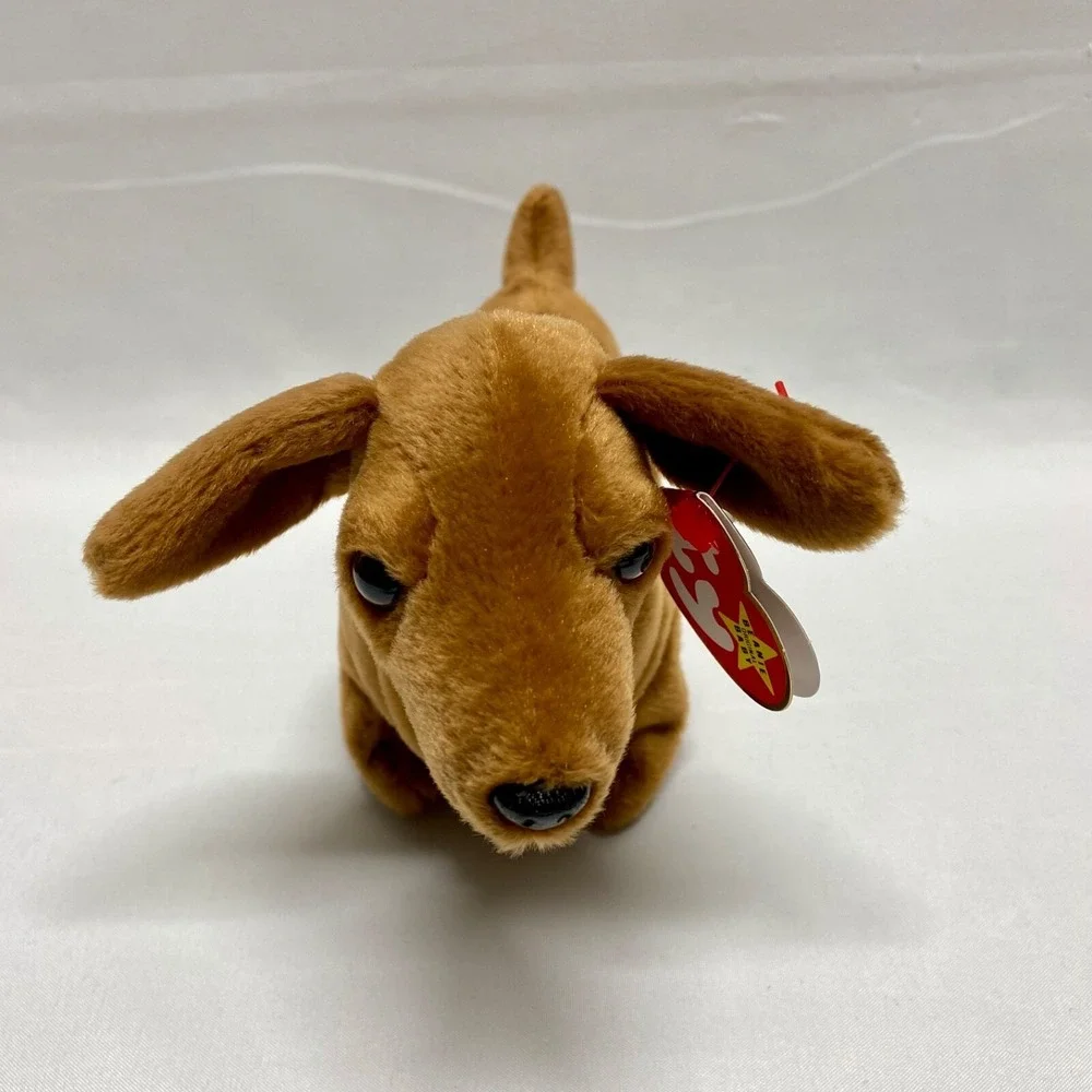 Ty Beanie Babies Weenie 4013 Daschund Dog 1995 Retired PVC‎ Pellets Rare Plush